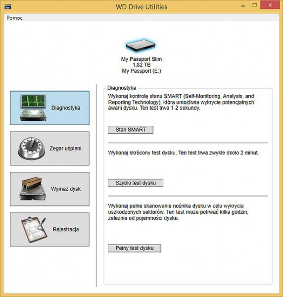 WD Drive Utilities test ggk